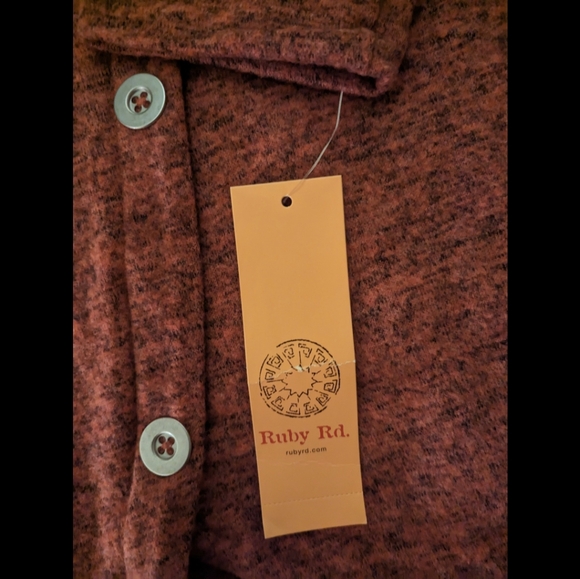 NWT Ruby Rd Fireside Fleece Cozy Cowl Neck Sweater Soft Warm & Fuzzy HOLIDAY - Picture 4 of 10